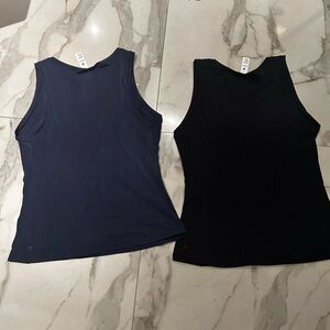 lululemon athletica Navy and Black Tank Tops